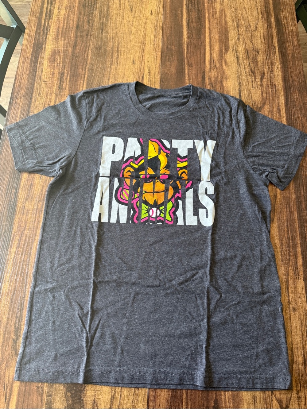 Party Animals Banana Ball Graphic Tee - Charcoal with Neon Print